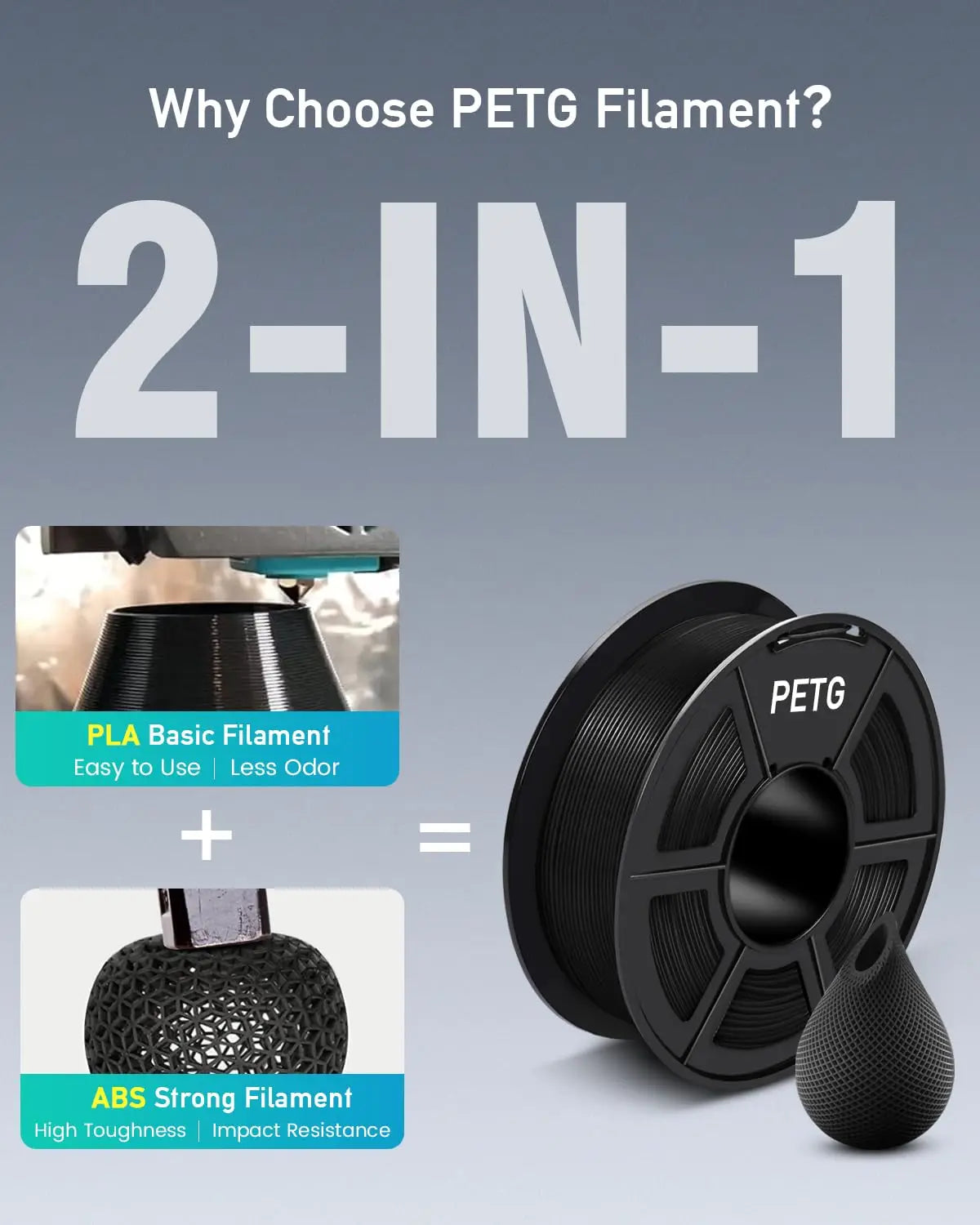 5KG 3D Filament PLA/PLA PLUS/PETG/ABS Filamnet 1.75Mm 5Roll 1KG Neatly Wound 3D Printer Filament for 3D Printer