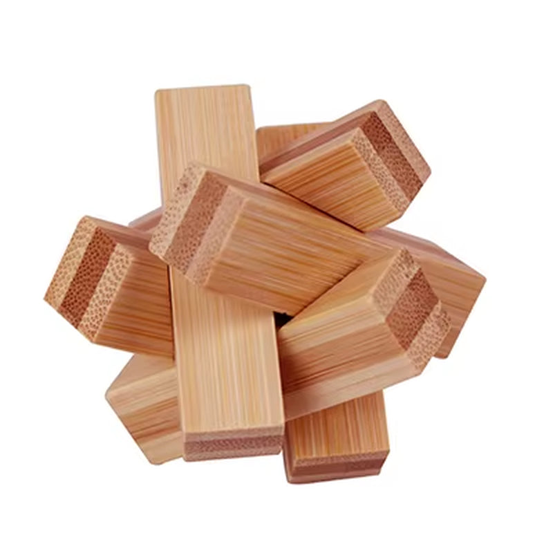 Wooden Kong Ming Lock Lu Ban Lock IQ Brain Teaser Educational Toy for Kids Children Montessori 3D Puzzles Game Unlock Toys Adult