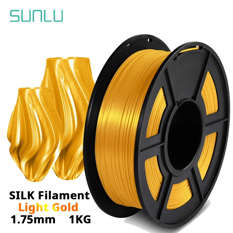 SILK PLA 3D Filament 1.75MM 1KG Close to SILK Texture Effect No Bubble Eco-Friendly Biodegradable Odorless Low Shrinkage