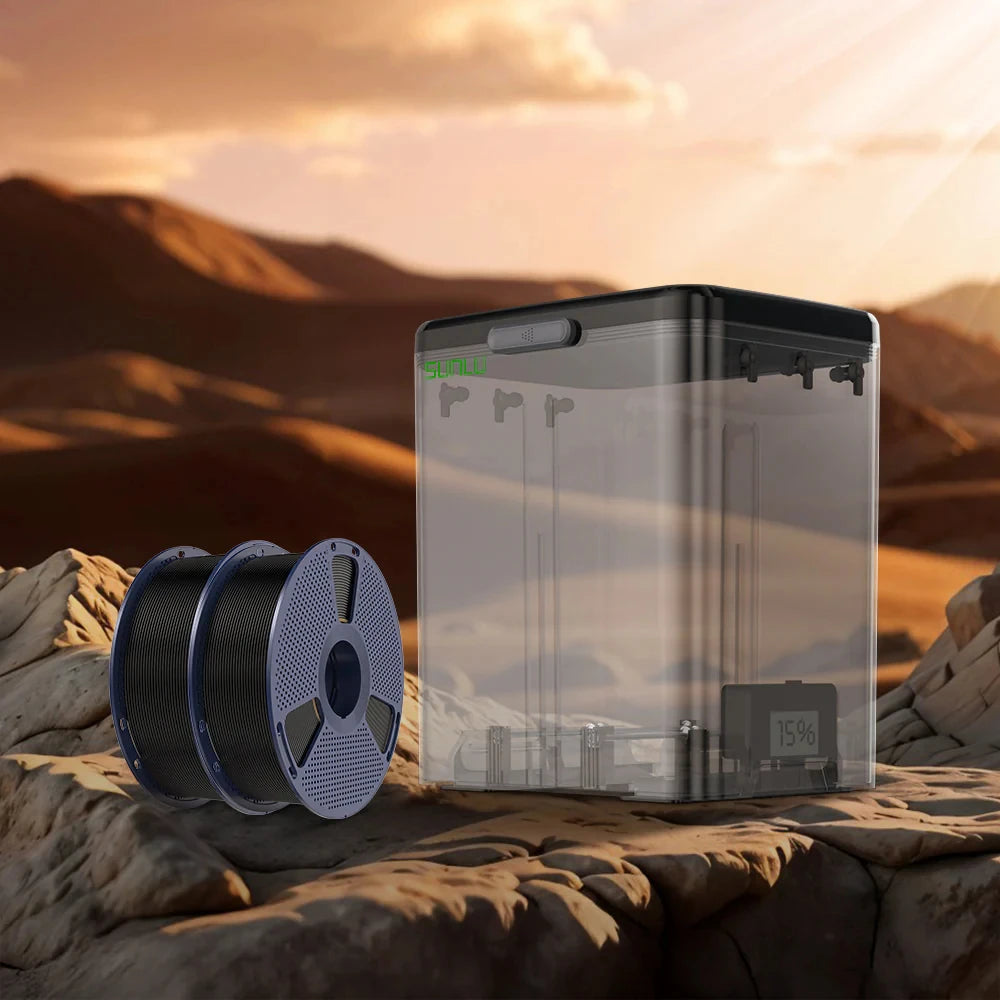 Official Filadryer SP2, 2-In-1 Filament Dryer Combine with Storage Box, up to 70℃(158°F) Drying and Seamless Storage