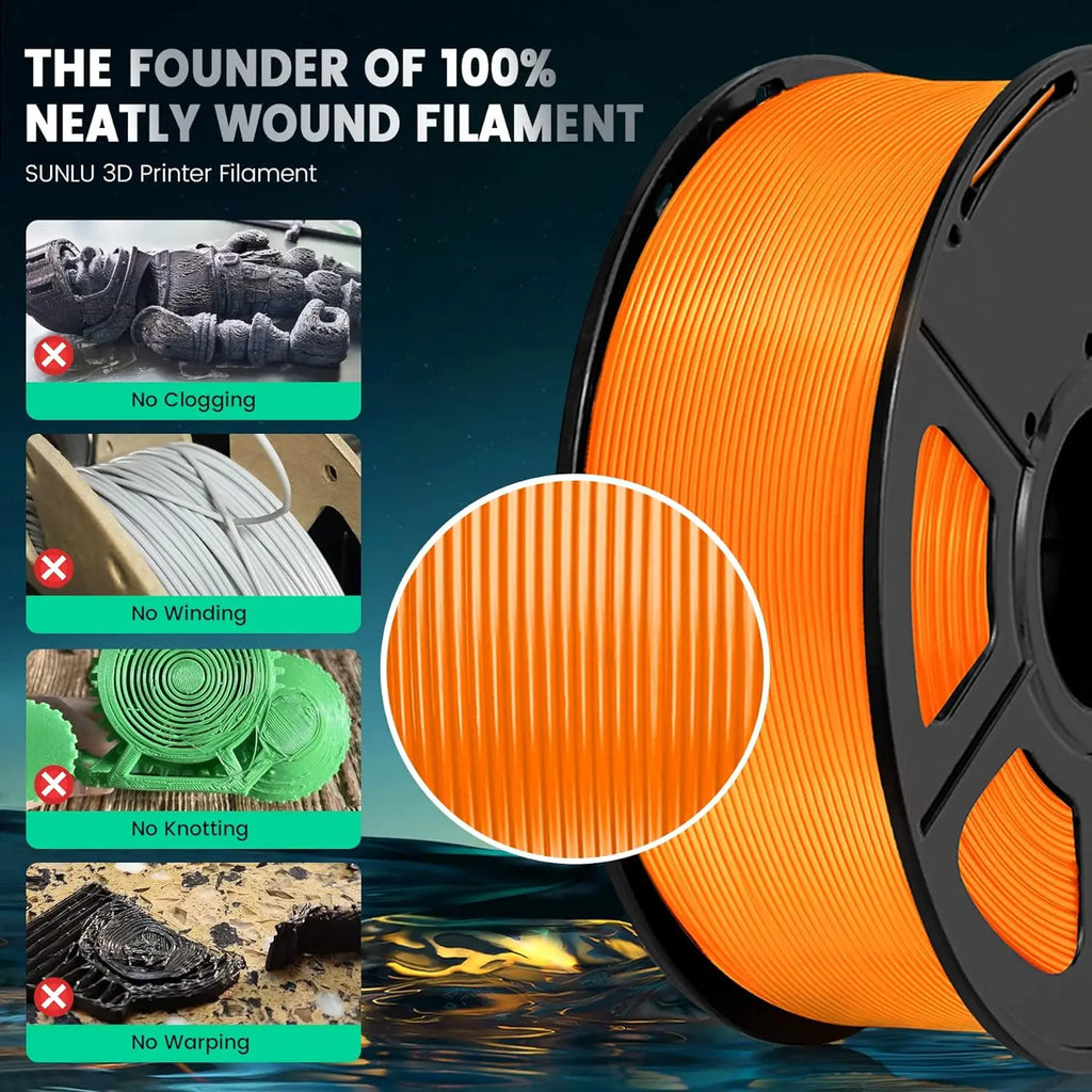 5KG 3D PETG/PLA/PLA Plus/Matte Filament 1Kg/Roll 1.75Mm High Strength Neatly Wound 3D Printing Filament Fast Shipping